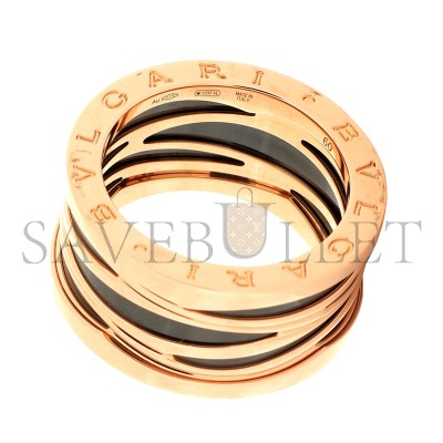BVLGARI B.ZERO1 DESIGN LEGEND ZAHA HADID FOUR BAND RING 18K ROSE GOLD 